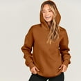thumbnail image 7 of ZZwxWA Fashion Womens Pure Color Loose Fit Sweatshirt Tops Women's Cute Pullover Fall and Winter Oversize Hoodies Long Sleeve Womens Hoodies 2025 Solid Hooded Tops Hooded Shirts On Sale, 7 of 7