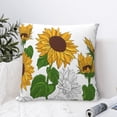 thumbnail image 6 of Rateoe Plump Sunflower And Sketch Pattern Throw Pillow Cover Premium Pillow Stuffer Sham Square for Decorative Cushion Bed Couch Sofa(Pillow insert not included), 6 of 8