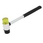 Unique Bargains 78mm x 30mm Dual-purpose Punch Rubber Hammer Black Leather Handheld Tool