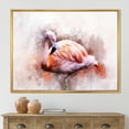thumbnail image 2 of Designart 'Abstract Portrait of Pink Flamingo III' Farmhouse Framed Canvas Wall Art Print, 2 of 5