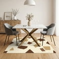thumbnail image 3 of ODIKA 5'x7' Washable Area Rug Inspired Spotted Patchwork Bold Block Motif Border Cow Abstract Refined for Small Living Room, Bedroom, Easy Care, Non-Shedding, Pet Friendly, 3 of 7