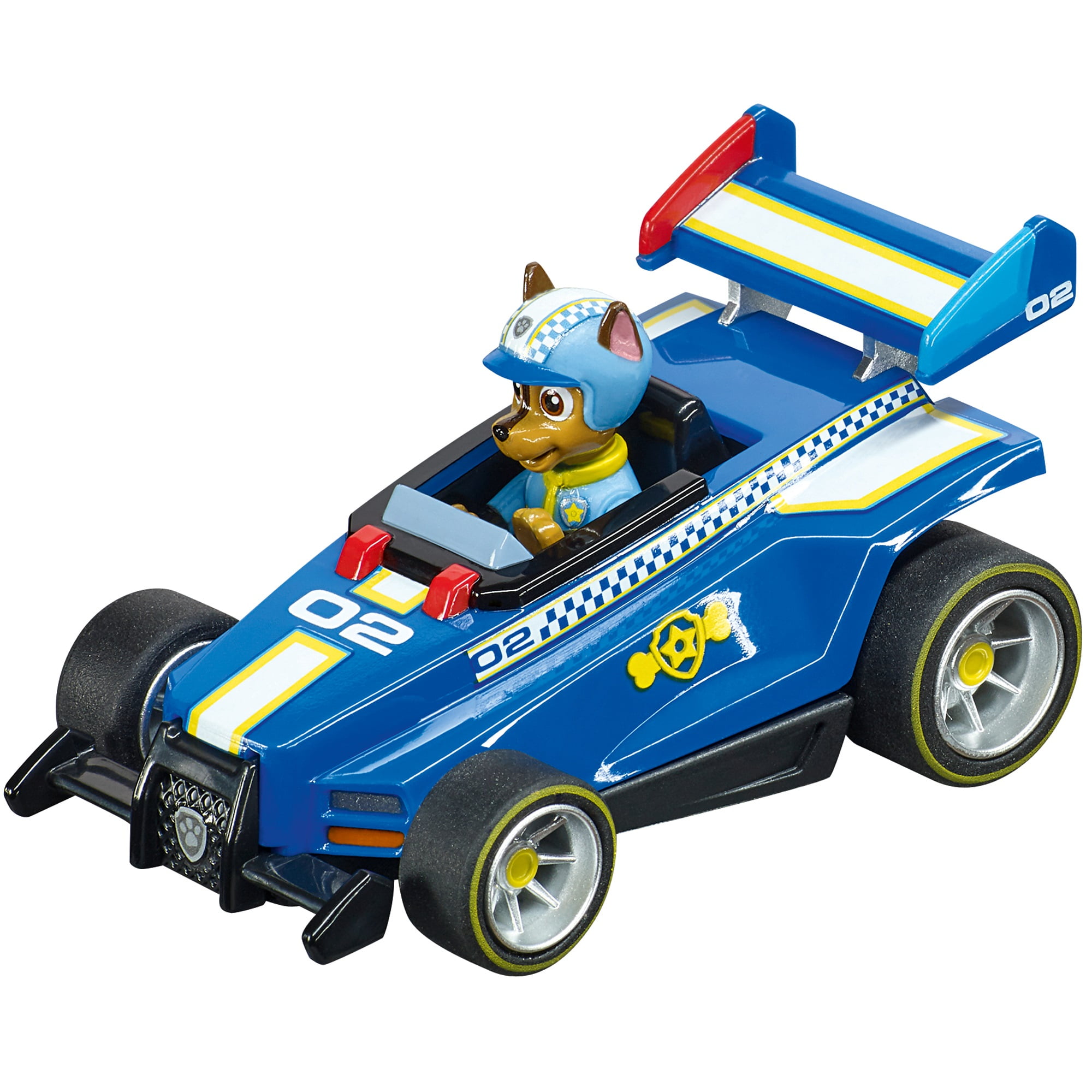 Carrera GO Battery Operated 1:43 Scale Paw Patrol 14' Slot Car Race Track  Set with Jump Ramp featuring Chase versus Marshall 