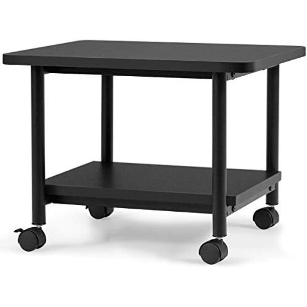 Tangkula 2Tier Printer Stand, Under Desk Rolling Printer Cart With 2
