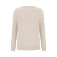 thumbnail image 5 of Olyvenn Women's Cropped Sweater V-Neck Hollowed Long Sleeve Crop Sweater Fall Fashion Casual Pullover Jumper Knit Top Gray M, 5 of 9