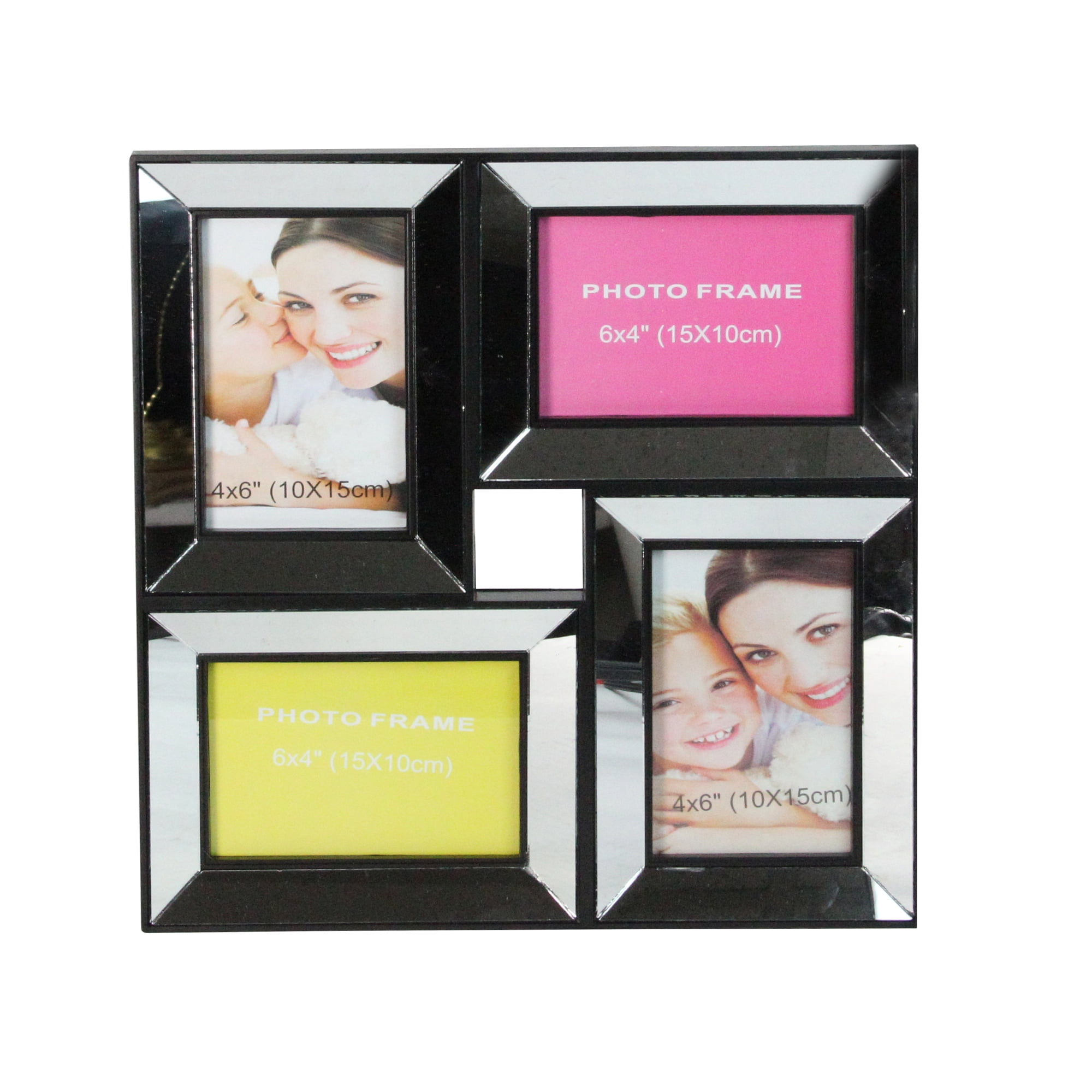 13 75 Black Mirrored Collage Photo Picture Frame Wall Decoration