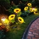 thumbnail image 5 of Lámpara solar de girasol para jardín, decorativa para patio, césped, con estaca y plantas realistas., 5 of 6