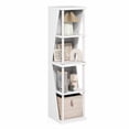 thumbnail image 2 of Furinno FLEXI 4-Cube Corner DIY Stackable Separable Display Bookcase White, 2 of 4