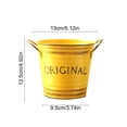 thumbnail image 2 of Vintage Iron Planter with Handles for Indoor and Outdoor Use - Farmhouse Style Metal Flower Pot with Weathered Finish for Garden, Porch, and Home Decor(Yellow), 2 of 5