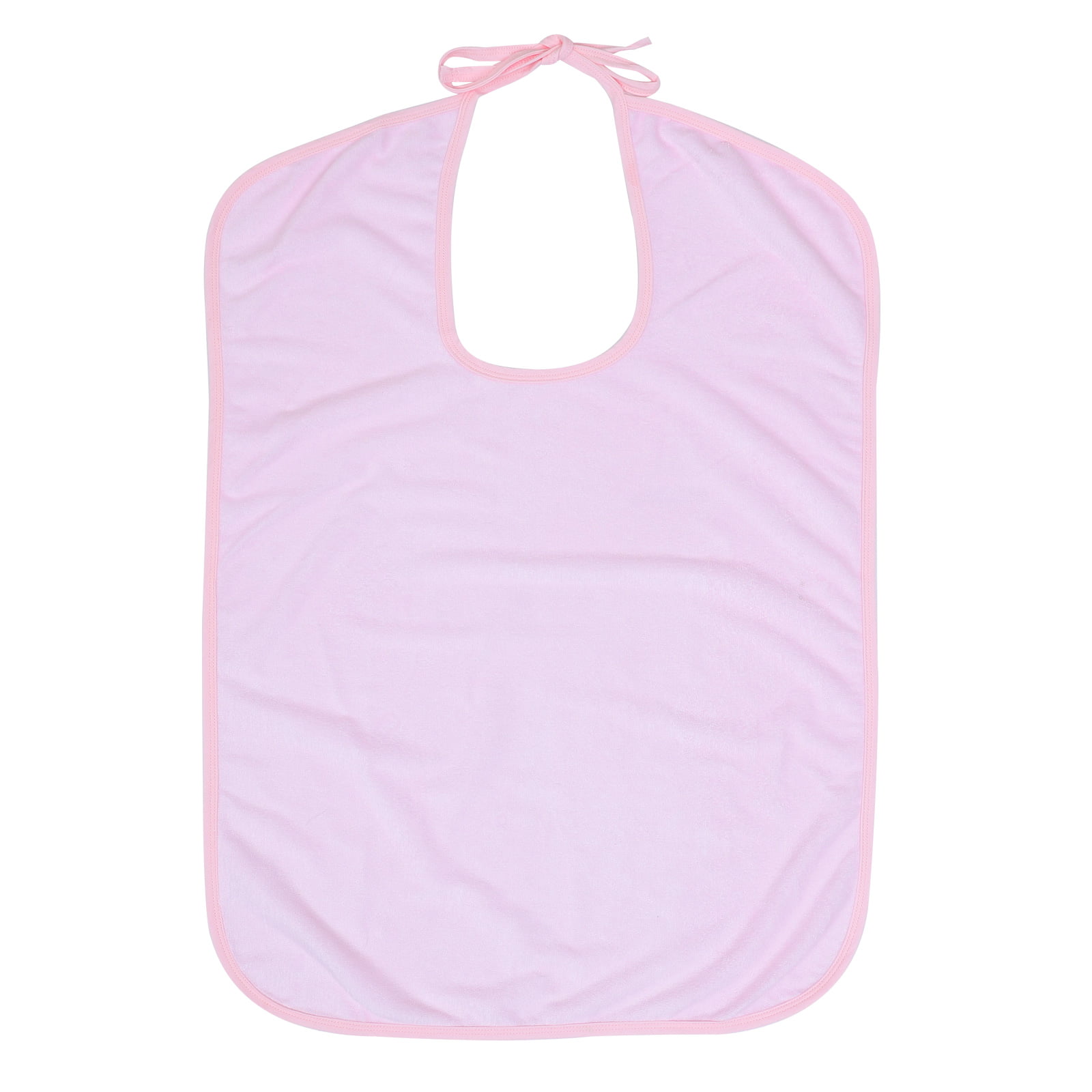 Adult Mealtime Saliva Towel Dining Apron Clothes Bamboo Protector S-Light Pink Elderly Waterproof Bib 2 Color 3 Size Adult Bib 