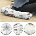 thumbnail image 5 of Dreamy Watercolor Butterflies Meditation Cushion 4.7" Thick Comfort for Hard Floors, 5 of 5