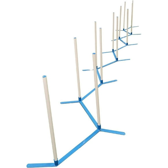 Handlers Choice Lot de 12 poteaux réglables à tissage continu avec piquets d'herbe