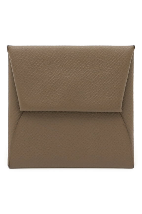 Pre-Owned HERMES Bastia Coin Case Wallet/Coin Purse in Epsom Leather with Etoupe... (Good)