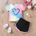 thumbnail image 2 of HCNTES Baby Girl Clothes Summer Toddler Girl Clothes Girl Clothes Toddler Baby Girl Summer Clothes Short Sleeves T-Shirt Tops + Shorts Outfits Set, 2 of 6