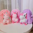 thumbnail image 4 of Bolsa de unicornio para niños, muñeco de peluche, juguete de viaje para niños pequeños, juguete de hombro para preescolar para 3, 4 of 4