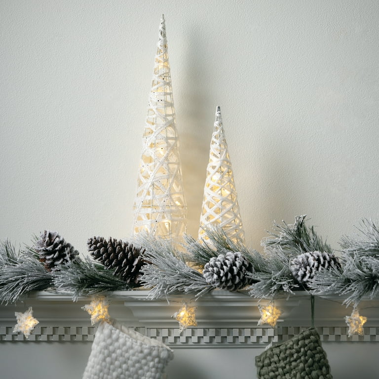 White garland with lights discount