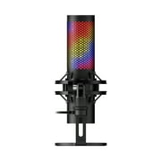 HyperX QuadCast 2 S – USB Microphone, with RGB Lighting, Streaming and Podcasting, with On-Board Controls, LED Lighting, Removable Shock Mount, PC, Mac, USB-C - Black