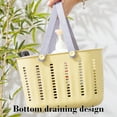 thumbnail image 5 of Latrodar Bathroom Portable Bath Basket Bath Basket Student Bath Plastic Shower Shampoo Bathroom Storage Basket Bath Basket Yellow Art&Crafts 6.8x7.6 Inch, 5 of 5