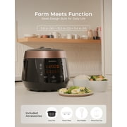 CUCKOO High Pressure Rice Cooker 10-Cup Uncooked / 20-Cup Cooked with Nonstick Inner Pot, Large Rice Maker with 13 Menu Options and Steam Plate, Fuzzy Logic Tech, Voice Guide, Black (CRP-P1009SB)