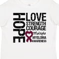 thumbnail image 4 of Inktastic Multiple Myeloma Hope Love Strength Boys or Girls Toddler T-Shirt, 4 of 5