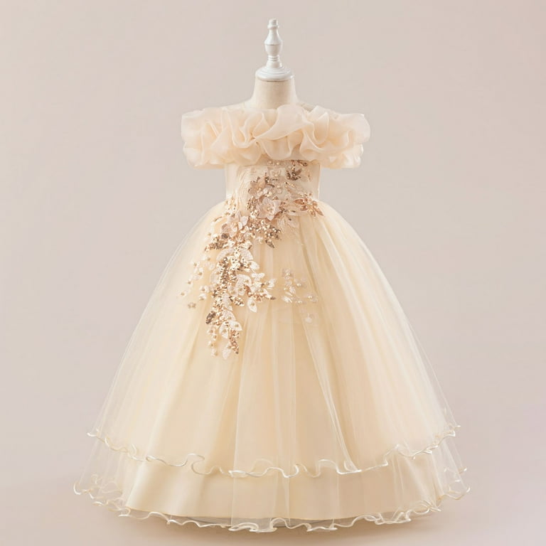 white and gold tulle dress Lucia Tulle Dress