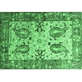 thumbnail image 1 of Ahgly Company Indoor Rectangle Abstract Emerald Green Contemporary Area Rugs, 3' x 5', 1 of 4