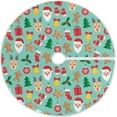 thumbnail image 1 of FMSHPON Santa Claus Pattern Xmas Christmas Tree Skirt Stand Mat for Holiday Party Decoration Indoor Outdoor 48 inches, 1 of 6