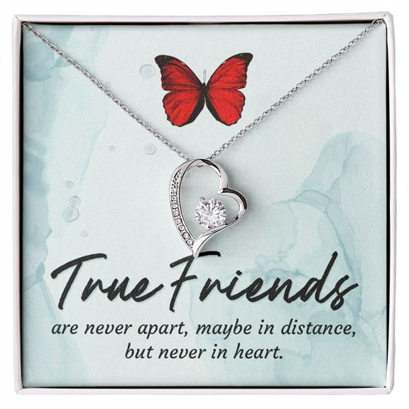 True Friends Forever Necklace w Message Card
