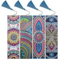 thumbnail image 1 of 4 Pieces Bookmark Diamond Painting Bookmark Diy Bookmark With Tassels For Christmas Gift Student, 1 of 4