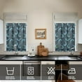 thumbnail image 4 of Kitchen Curtains 36 Inch Short - 3 Panel Set, Shark Whale Dolphin Ocean Theme, Rod Pocket Window Curtain, 100% Polyester for Nautical Farmhouse Kitchen, Easy Wash, 4 of 6