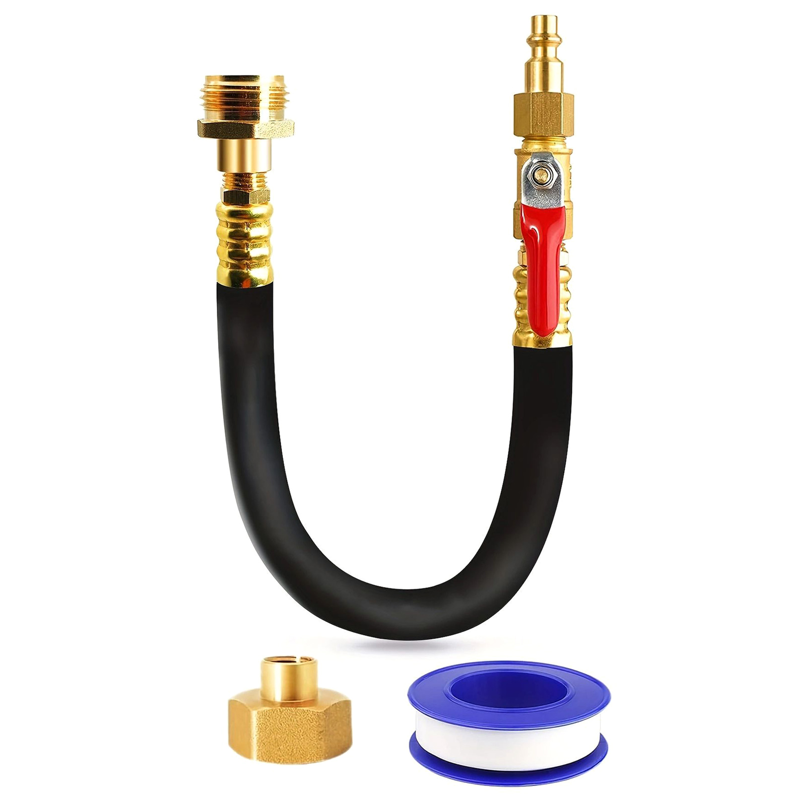 Winterize Sprinkler Blowout Adapter Hose Male Female Quick Connecting Sprinkler Winterization Kits with Shut Close Valves