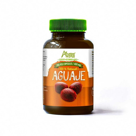 Aguaje Capsules l Buriti 100 Vegan Pills l Female Health Supporter and Hormone Balancer l Wild Harvested in Peru and sustainably sourced l Non GMO and Gluten Free l Amazon Andes