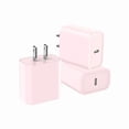 thumbnail image 1 of LinQingQ 3Pack iPhone 16/15 Charge Block,USB C Charger,Light Pink Charger Adapter,Quick Fast Charger PD Adapter Plug 20W Power Delivery Type C Fast Charging Block for iPhone 16/15/14/13/12,iPad Pro/Ai, 1 of 1