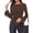 Brown, variant on Womens Bell Long Sleeve Shirts Boat Neck Asymmetrical Tops,Soft Comfy Lightweight Ribbed Slim Fit T Shirts,Flare Sleeve Blouse,Ruched Side Y2K Date Night Tops,Fall Fashion Clothes