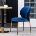 thumbnail image 5 of Blue Velvet Presentation - Round Seat Design - Family Dinner Events - Glam Dining Chair, 5 of 7
