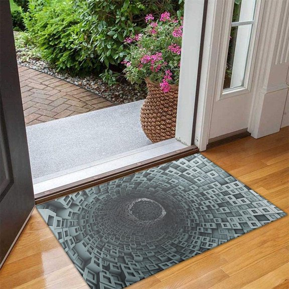 Welcome Doormat 3D Optical Illusion Indoor Outdoor Entrance Door Mat Bath Rug Decorative Patio Garage Garden Kitchen Door Mats Porch Mats Home Decor 30 x18 Inch