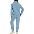 thumbnail image 4 of LAICAIW Women's Fleece Two Piece Outfit Half Zip Sweatshirt and Joggers Pants Set Tracksuit, 4 of 5