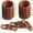 Brown, variant on Wooden Curtain Rings for Window and Door Decoration, Set of 24 Wood Drapery Rings with Screw Eye | Inner Dia 1.75 Inch and Outer Dia 2.5 Inch