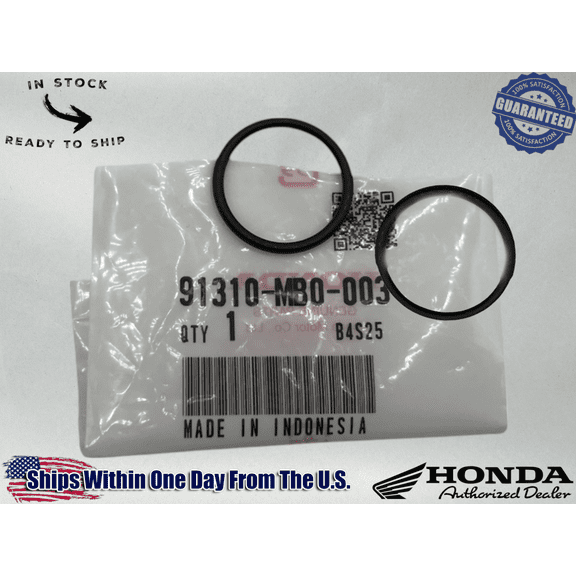 Honda OEM Authentic 2 Cylinder Coolant Crossover Tube O-Rings 91310-MB0-003