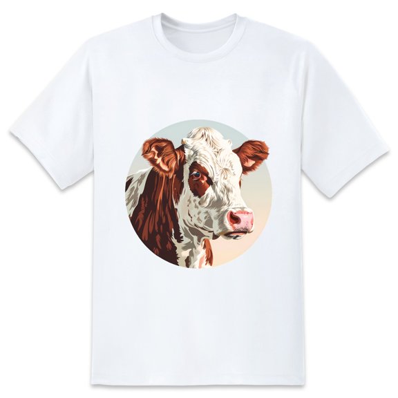 Men's Graphic TeeCow (13) Letter Print T-Shirts Round Neck Short Sleeves Sizes XS-5XL Summer Daily Casual Tops