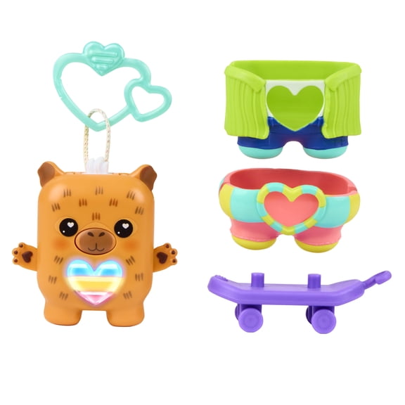 Hasbro Nano-mals Gabbybara the Capybara Electronic Pet, Interactive Fidget Toys