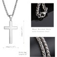 thumbnail image 6 of APSVO Silver Cross Necklaces for Men Boys Stainless Steel Cross Pendant Chain Catholic Religious Christian Birthday Valentines Day Jewelry Gifts Teen Him Boyfriend Son Dad Adults Male Kids Age Ideas, 6 of 7