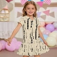 thumbnail image 3 of Grblisyd Girls Dress Polka Dots Short Sleeve Uniform Dress Button Up A-line Dress Kids Cute Shirtdress with Pockets 10-12 Years, 3 of 5