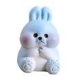 thumbnail image 2 of Estatua de resina de conejito, figura de escritorio, decoración de Pascua, adorno en miniatura Azul, 2 of 9
