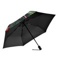 thumbnail image 2 of FORMRS Travel Umbrella Folding Auto Open Close Windproof Rain UV Protection, Red Flamingo Pattern, 2 of 8