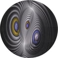 thumbnail image 1 of Ahgly Company Tapis Rond d'Intérieur à Motifs Noir, 10 Pieds Rond, 1 of 6