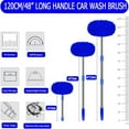 thumbnail image 3 of WillingHeart 47.5" Car Wash Brush Mop Cleaning Tool with Long Handle Kit for Washing Detailing Cars Truck, SUV, RV, Trailer, Boat 2 in 1 Chenille Microfiber Sponge Duster Not Hurt Paint Scratch Free, 3 of 7