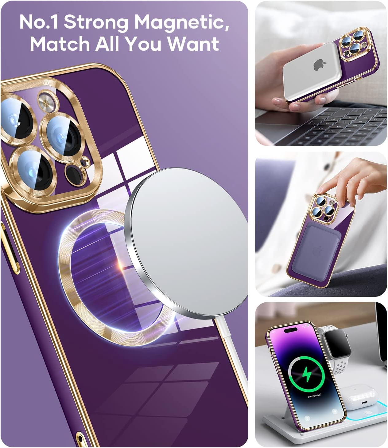 Magnetic Ture Color for iPhone 14 Pro Max Case with Exclusive