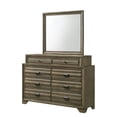 thumbnail image 5 of Loiret Light Grey Finish Wood Storage Platform King Wall Bed with Dresser and Mirror, 5 of 11