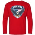 thumbnail image 3 of Inktastic America with Eagle Shield and Banner Long Sleeve Youth T-Shirt, 3 of 5