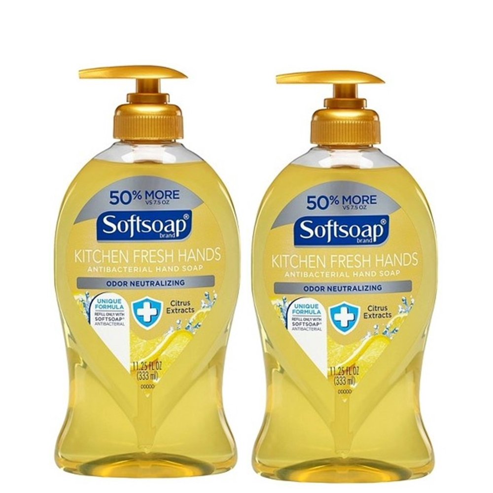 Softsoap Kitchen Fresh Hands Antibacterial Hand Soap Pump, Zesty Lemon